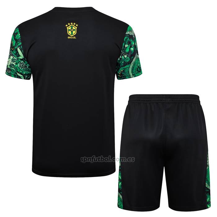 Chandal del Brasil Jesus Manga Corta 2024-2025 Verde - Pantalon Corto